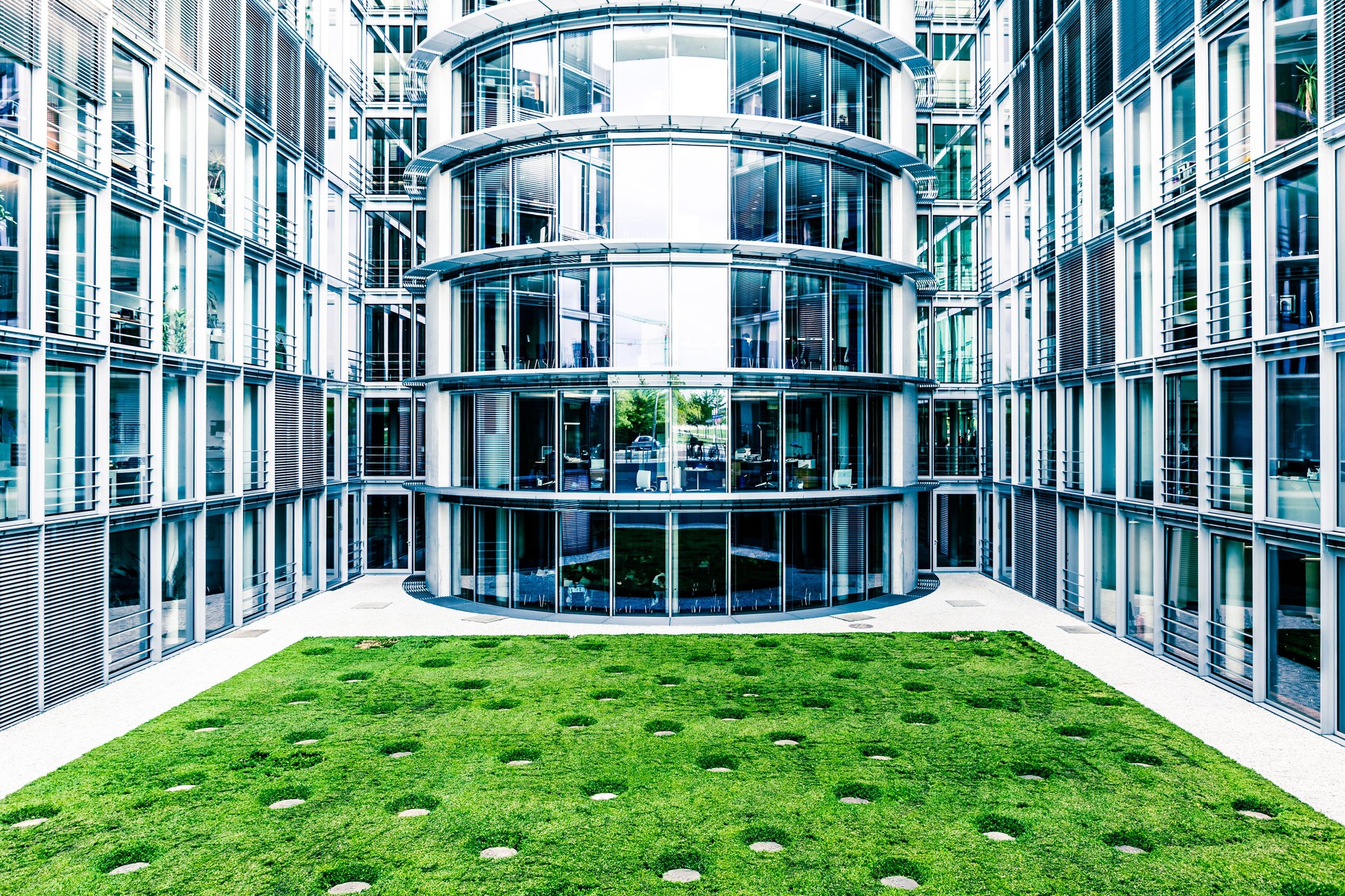 Moderne Glas-Architektur in Berlin, Deutschland